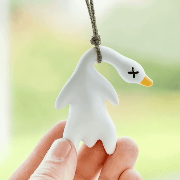 Swinging Duck Car Hanging Ornament Car Duck Decor Car Decorations Interior for Women Car Rear View Mirror Accessories for Teens