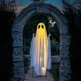 thumbnail image 1 of Swinging Ghost Outdoor Decor, 3.3 Ft Hanging Ghosts Halloween Decor with Remote Control, Ghosts on a Swing Decoration, Scary Party Outside for Front Door, Porch, Garden, Yard, Tree(With light), 1 of 7