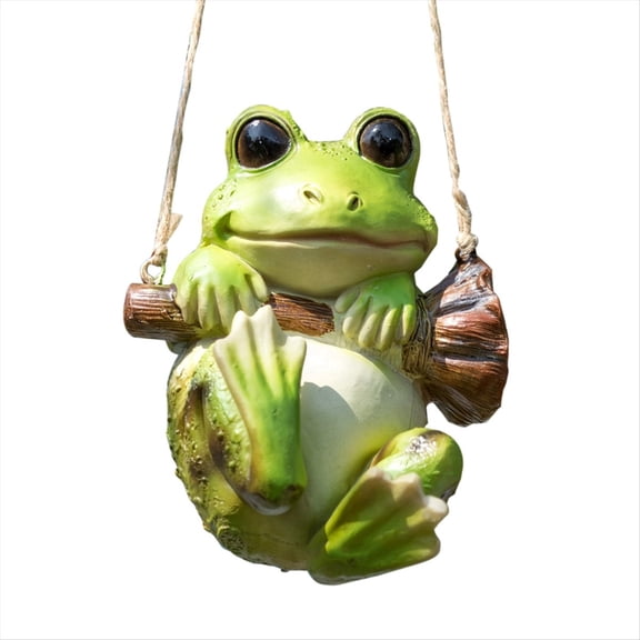 Swinging Resin Frog Craft Garden Animal Statue Ornament Garden Resin Decoration
