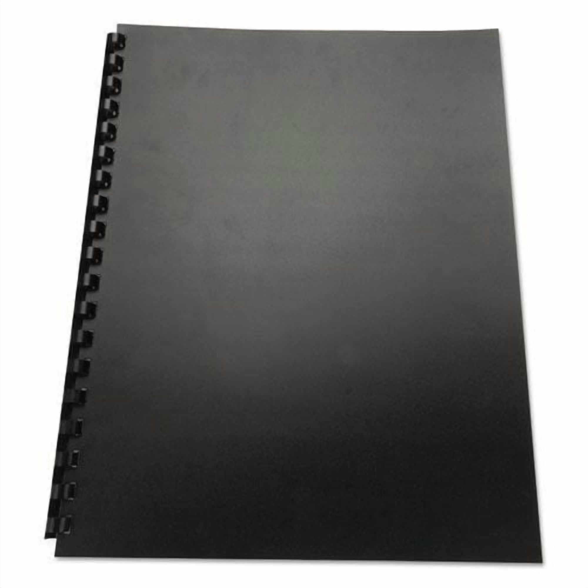 GBC 25818 11 in. x 8.5 in. Unpunched 100 Percent Recycled Poly Binding Cover - Black (25/Pack)