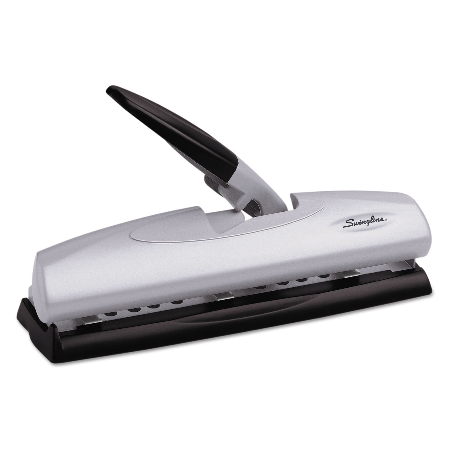 Swingline 20-Sheet LightTouch Desktop 2-to-7-Hole Punch 9/32 Holes  Silver/Black A7074030E 