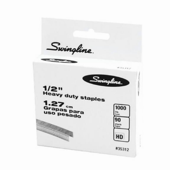 Swingline .5 in. Heavy Duty Staples - 1000 Per Box