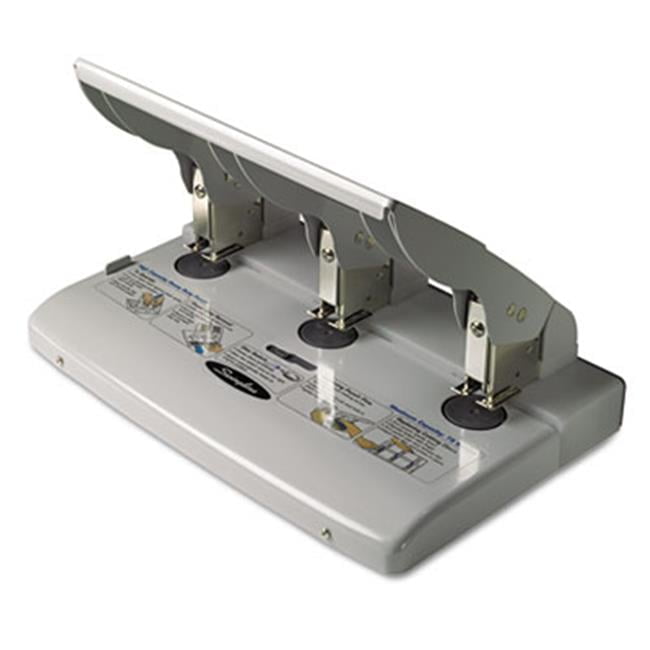 75-Sheet Heavy-Duty High-Capacity Three-Hole Adjustable Punch, 9/32 75-Sheet Heavy-Duty High-Capacity Three-Hole Adjustable Punch, 9/32