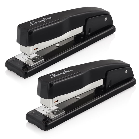 Swingline Commercial Stapler, 20 Sheet Capacity, Jam Free, Metal, 2 Pack, Black (44401AZ)