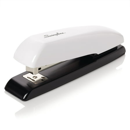 Swingline Manual Durable Desk Stapler, Antimicrobial, 20 Sheets, Black/White