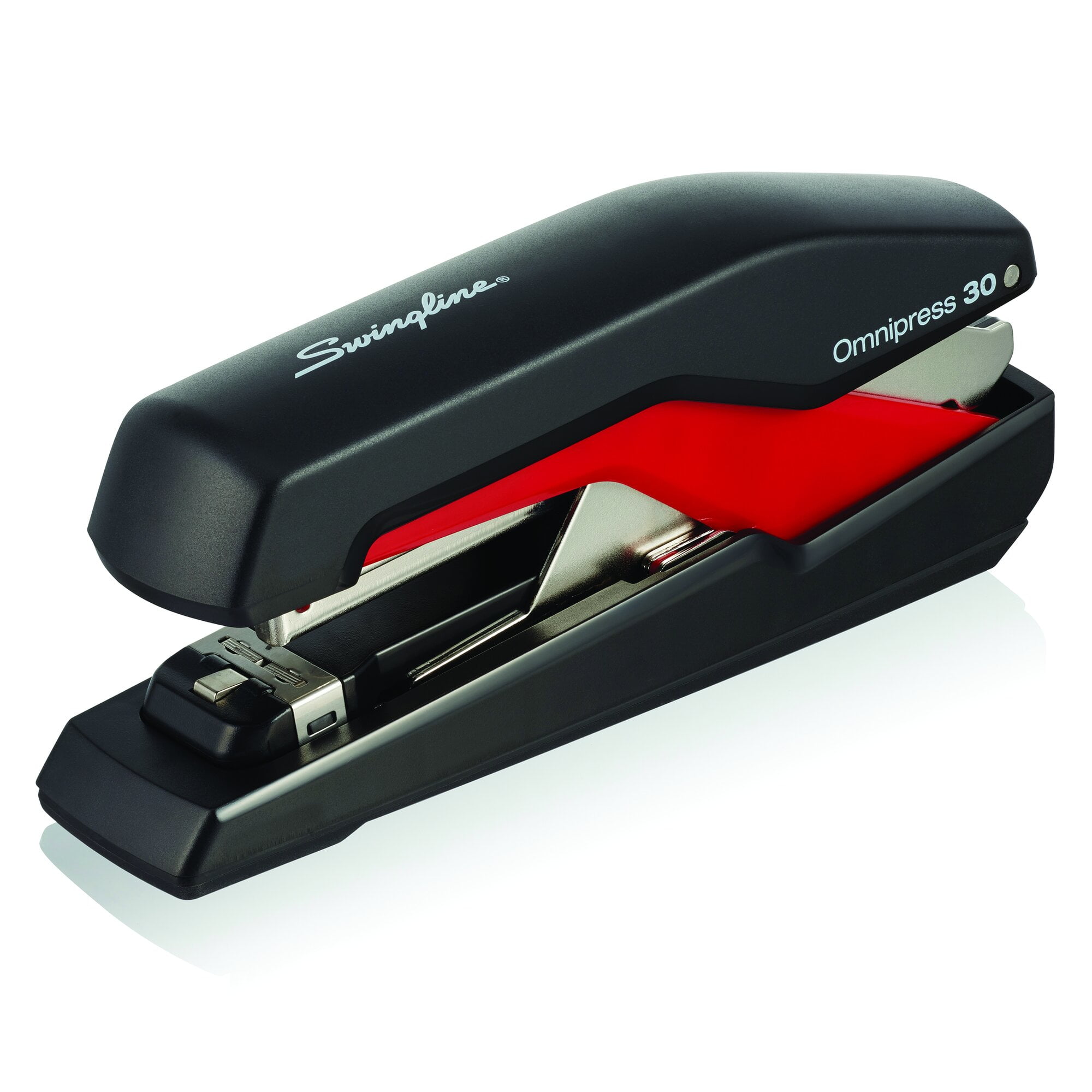 Swingline Omnipress 30 Stapler, 30 Sheets, Black/Red
