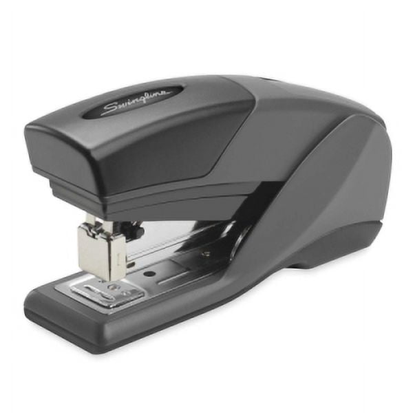 Swingline® Optima® 25 Compact Reduced Effort Stapler, 25 Sheets, Gray/Orange