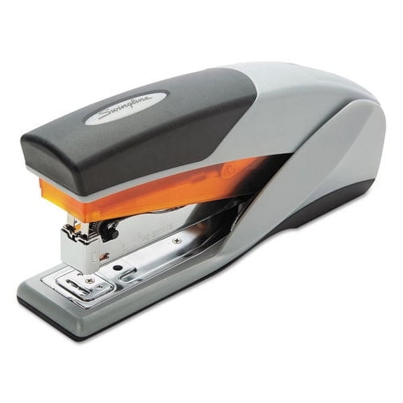 Swingline Optima 25 Reduced Effort Stapler, 25-Sheet Capacity, Gray-Orange