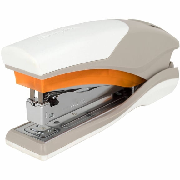 Swingline Optima 25 Reduced Effort Stapler, 25 Sheets, Gray/Orange