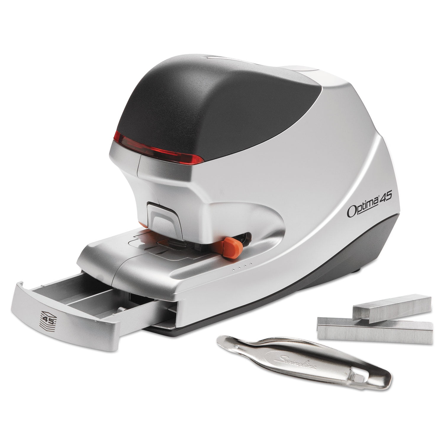 Swingline Optima 45 Electric Stapler, 45-Sheet Capacity, Silver