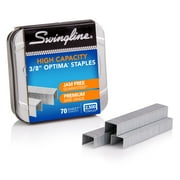 Swingline Optima High Capacity Staples, 3/8" Leg Length, 125 Per Strip, 2,500 Per Box