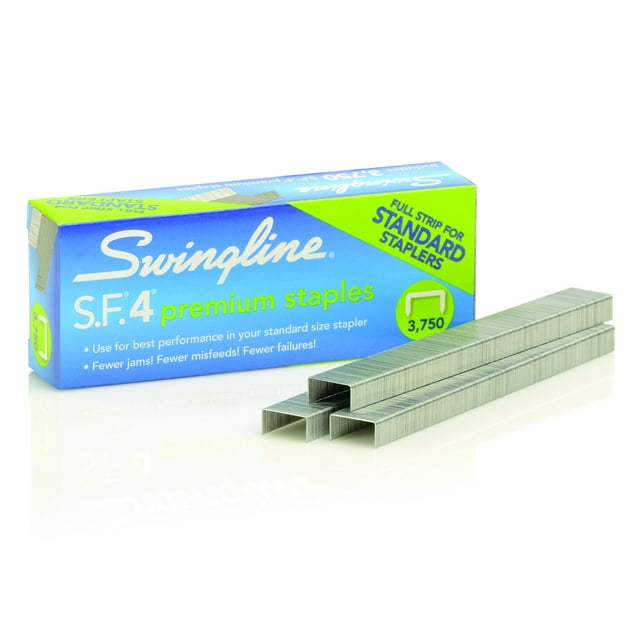 Swingline S.F. 4 Premium Staples, 1/4" Length, 210 Per Strip, 3,750/Box