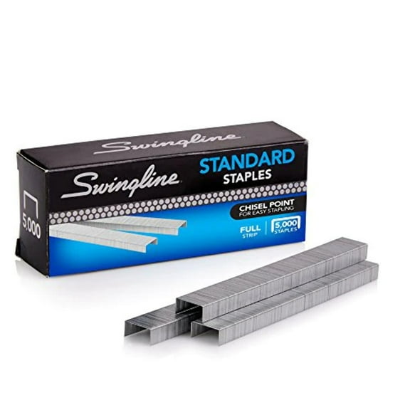 Swingline SWI79350 Standard Staples, 210/Strip, 5000/Box, Silver