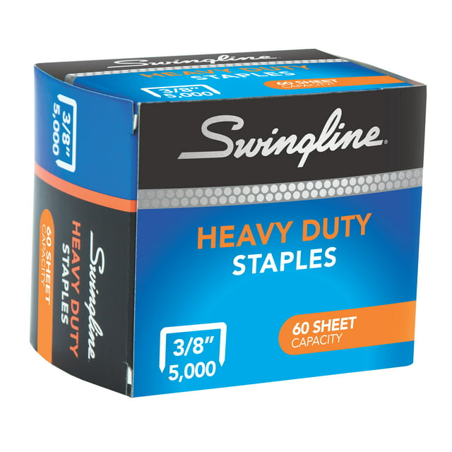 Swingline Standard Heavy Duty Staples, 3/8" Leg Length 5,000/Box, (S7079398)