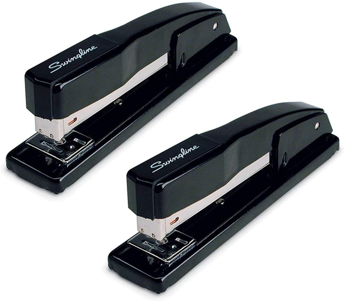 Quill Brand® Contemporary Desktop Stapler, 20 Sheet Capacity, Metallic  Black (79604Q)