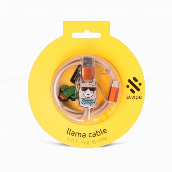 Swipe 3-in-1 Charging Cable, Llama