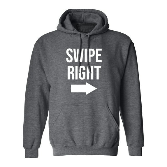 Swipe Right Adult Hooded Sweatshirt