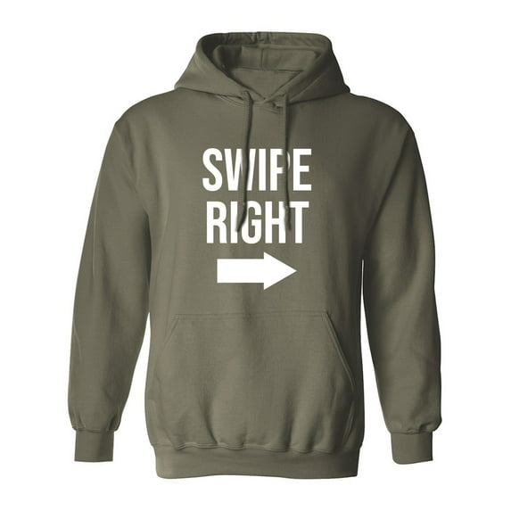Swipe Right Adult Hooded Sweatshirt