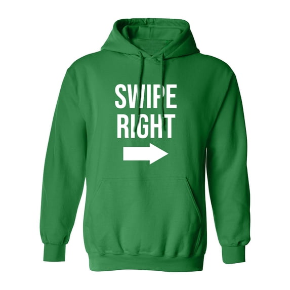 Swipe Right Adult Hooded Sweatshirt