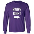 thumbnail image 1 of Swipe Right Adult Long Sleeve T-shirt, 1 of 3