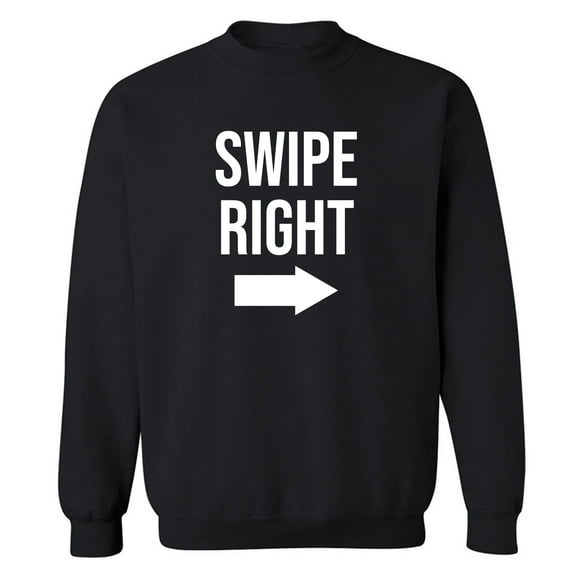 Swipe Right Crewneck Sweatshirt
