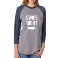 thumbnail image 1 of Swipe Right Unisex 3/4 Sleeve Baseball Raglan Tee, 1 of 1