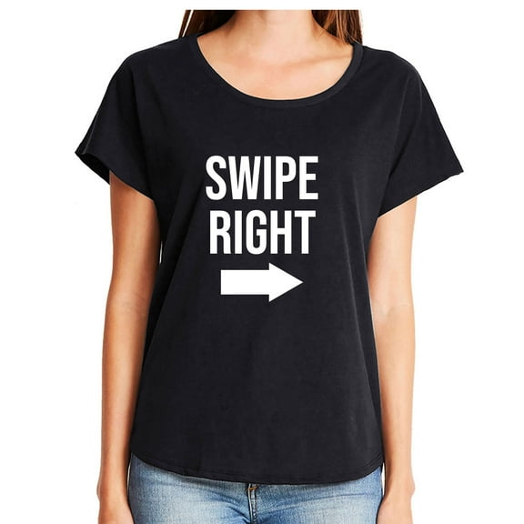 Swipe Right Womens Dolman Tee