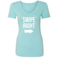 thumbnail image 1 of Swipe Right Womens V-Neck Tee, 1 of 1