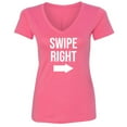 thumbnail image 1 of Swipe Right Womens V-Neck Tee, 1 of 1