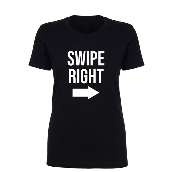 Swipe Right Womens crewneck tee