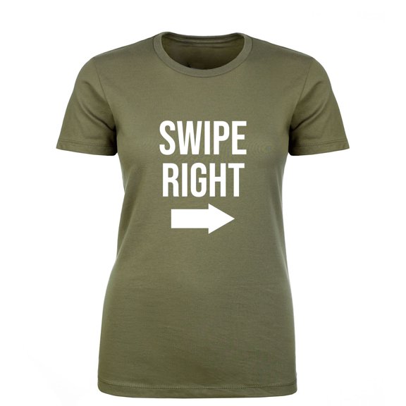 Swipe Right Womens crewneck tee