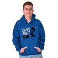 thumbnail image 1 of Swipe You Right Off Your Feet Dating Hoodie Sweatshirt Women Men Brisco Brands X, 1 of 6
