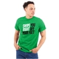 thumbnail image 1 of Swipe You Right Off Your Feet Dating Men's Graphic T Shirt Tees Brisco Brands M, 1 of 6
