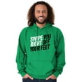 thumbnail image 1 of Swipe You Right Off Your Feet Dating Unisex Plus Fleece Graphic Hoodie Brisco Brands 2X, 1 of 4