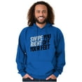 thumbnail image 1 of Swipe You Right Off Your Feet Dating Unisex Plus Fleece Graphic Hoodie Brisco Brands 2X, 1 of 5