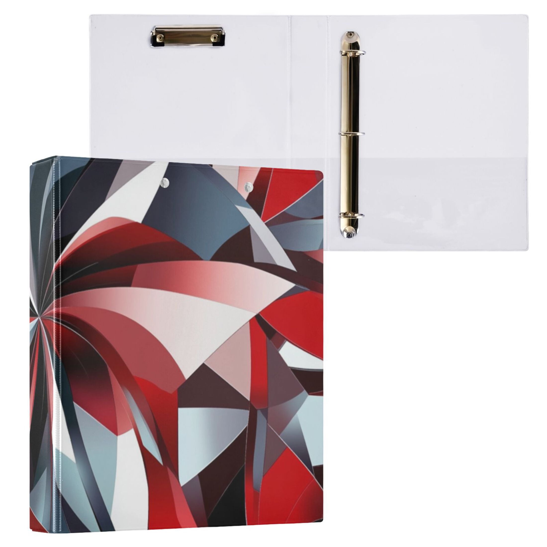 Swirl 3 Ring Binders 1.5 inch Hardcover File Folders with Interior Pockets A4 Size Organizer for School Office Hospital