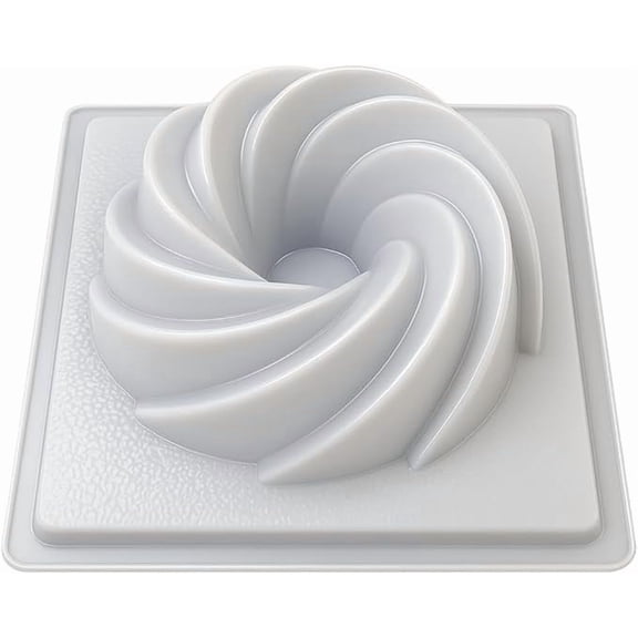 Swirl Bundt Jello Mold 2 Liter Capacity 9 Plastic Gelatin Mold with Spiral Design 3.5 Tall Reusable Dessert Mold Made in Mexico