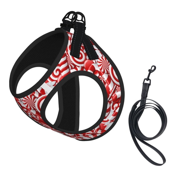 Swirl Candy Traditional Pet Leash Vest Small Dogs Cats Puppy Harness With Leash Reflective No Choke Small
