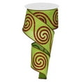 thumbnail image 1 of Swirl Christmas Ribbon, Red and Lime Green 2.5" X 10 Yards : RG0140970, 1 of 1