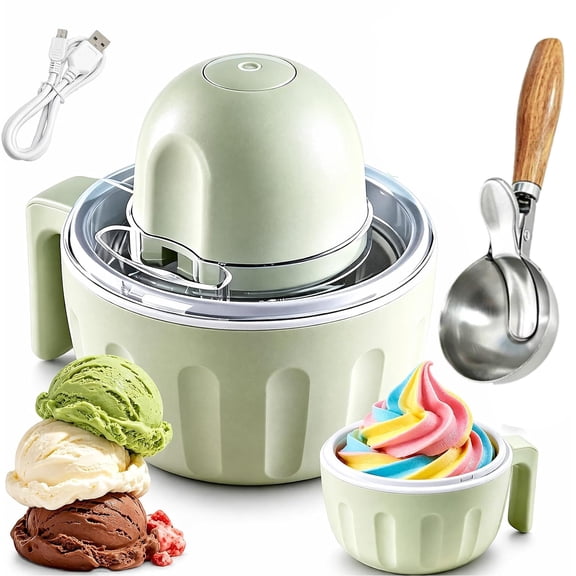 Swirl Cup Ice Cream Maker Mug,New Rechargeable Mini Frost Cup Ice Cream Maker With Add-In Chute,Detachable Design,For Frozen Yogurt, Sorbet,Homemade Treats (1pc)