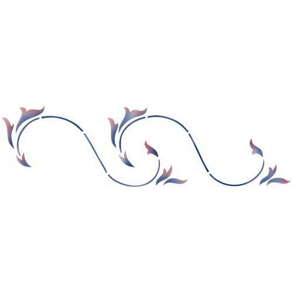 Swirl Design Wall Stencil 084 by Designer Stencils