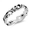 thumbnail image 1 of Swirl Design Wedding Ring .925 Sterling Silver Band Jewelry Female Male Unisex Size 10, 1 of 4