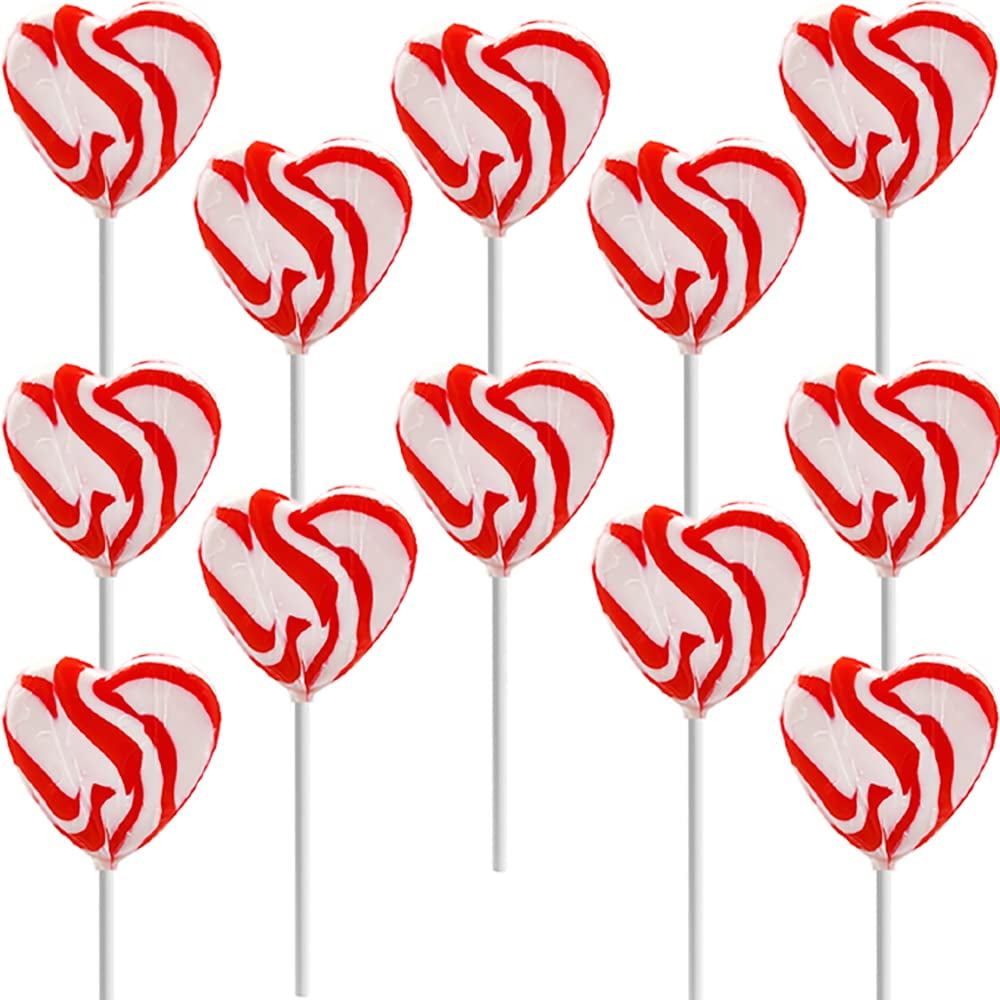 Swirl Lollipop Heart Design, Party Bag Fillers, Individually Wrapped