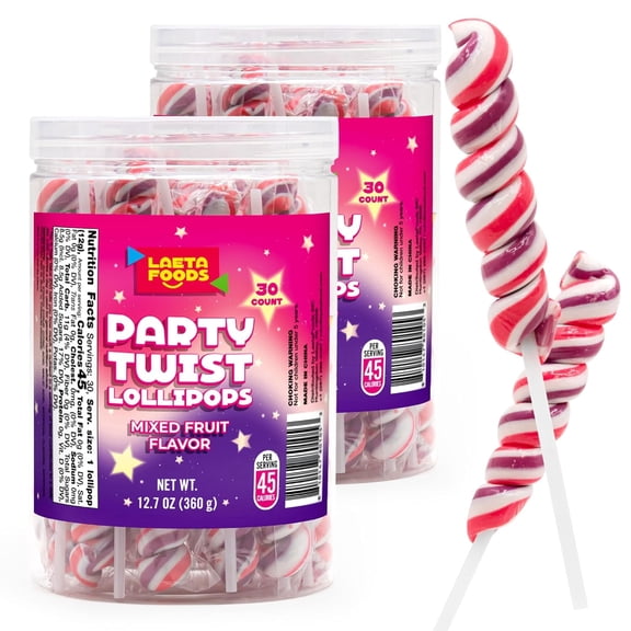 Easter Swirl Lollipops | 2 Jars - 60 Count | Valentine Lollipops