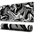thumbnail image 1 of Swirl Marble Gaming Mouse Pad - Extended XL Mousepad, Anti-Slip Base, Cool Large Mouse Pad for Desk, 31.5x11.8 Inch, Black, Non-Slip Stitched Edges, 1 of 6