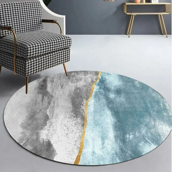 Swirl Modern Round Carpets for Living Room ration Abstract Rugs for Bedroom r Soft Carpet Non-slip Desk Area Rug Doormat