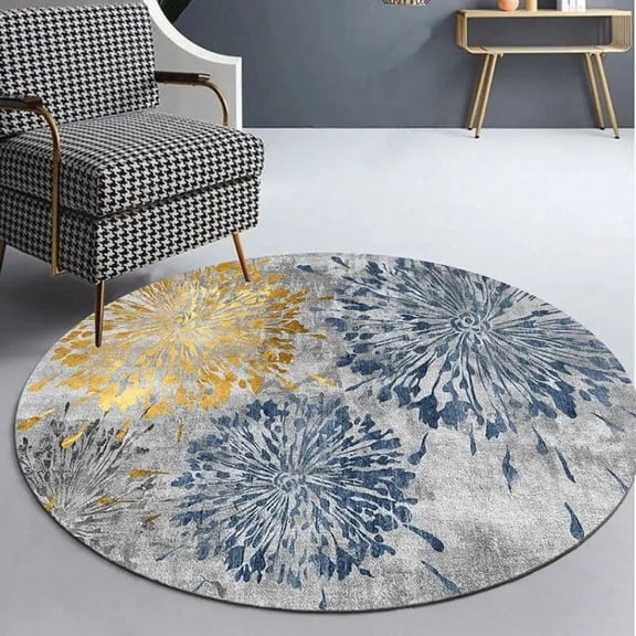 Swirl Modern Round Carpets for Living Room ration Abstract Rugs for Bedroom r Soft Carpet Non-slip Desk Area Rug Doormat
