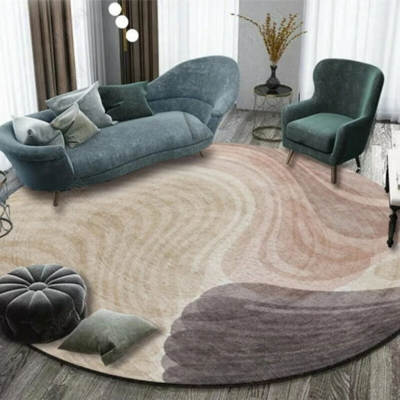 Swirl Modern Round Carpets for Living Room ration Abstract Rugs for Bedroom r Soft Carpet Non-slip Desk Area Rug Doormat