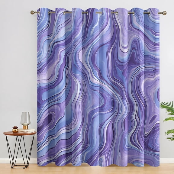 Swirl Pattern Curtains - Purple Window Curtains, Psychedelic Abstract Drapes, Trippy Bohemian Window Treatments, Home Decor Drapes52"W x 96"L (Pack of 2)