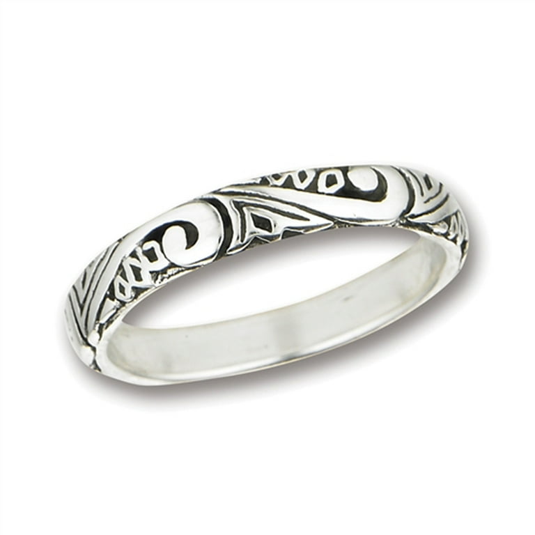 Scroll Filigree Swirl Band Ring Sterling Silver Scroll Filigree Swirl Band Ring Sterling Silver